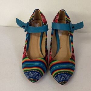Calpas handmade multi color heels